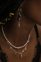 Load image into Gallery viewer, REINVENT: Black Baroque Pearl Eye Earrings
