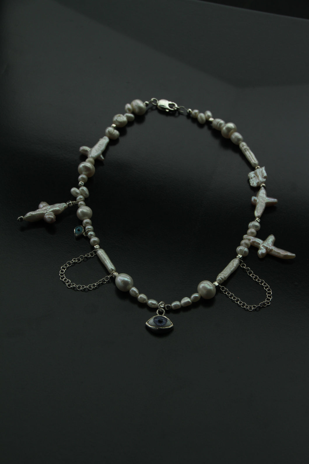 REINVENT: Chainy Cross Pearl Necklace