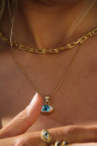 Simple Eye Necklace GOLD PLATED