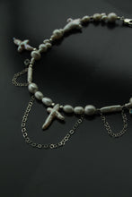 Load image into Gallery viewer, REINVENT: Chained Cross Pearl Necklace
