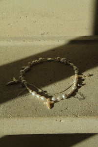 REINVENT: Chains Cross Pearl Necklace