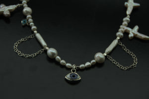 REINVENT: Chainy Cross Pearl Necklace