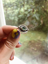Load image into Gallery viewer, Small Evil Eye Ring SILVER
