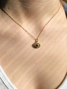 "Bolitas" Evil Eye Necklace GOLD PLATED